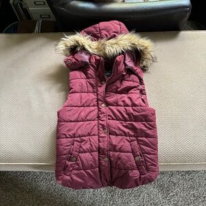 maroon vest